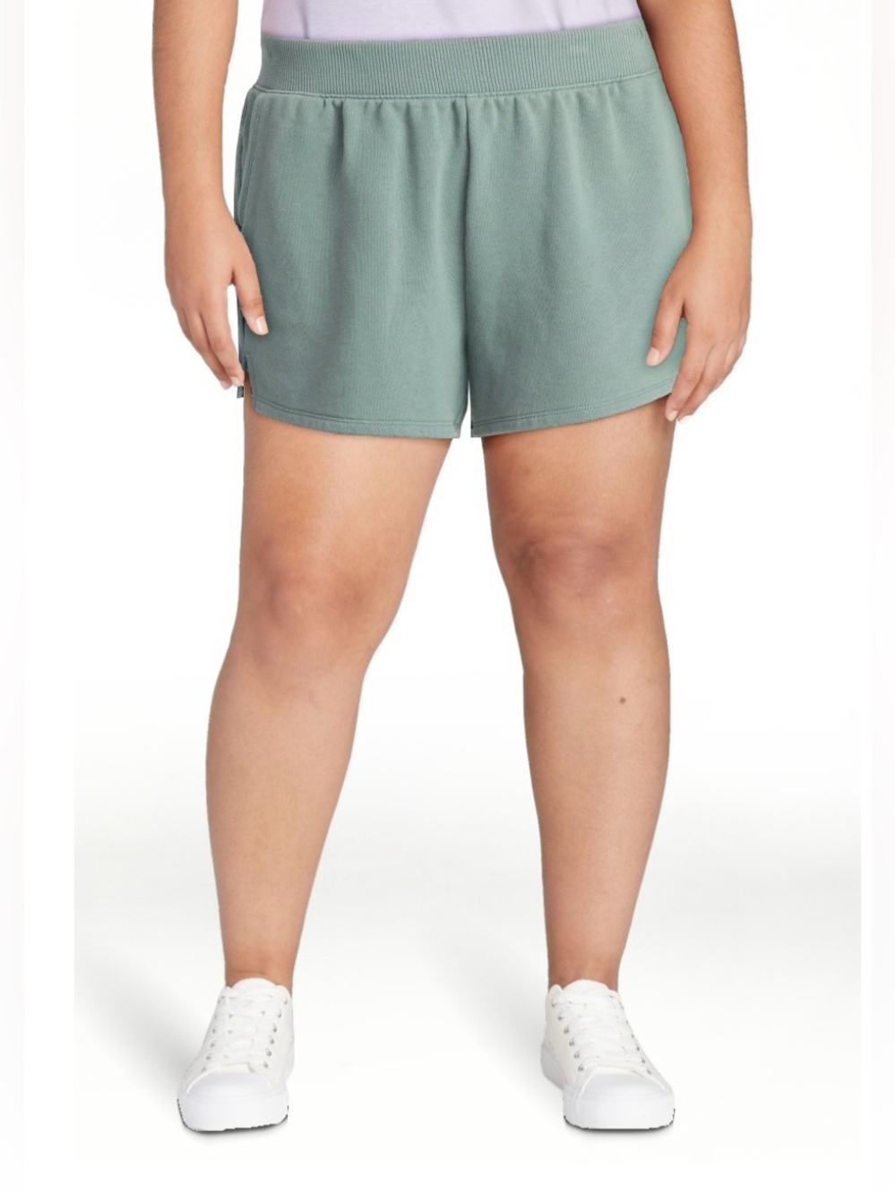 NWT Athletic Works French Terry Sage Green Knit Athletic Shorts